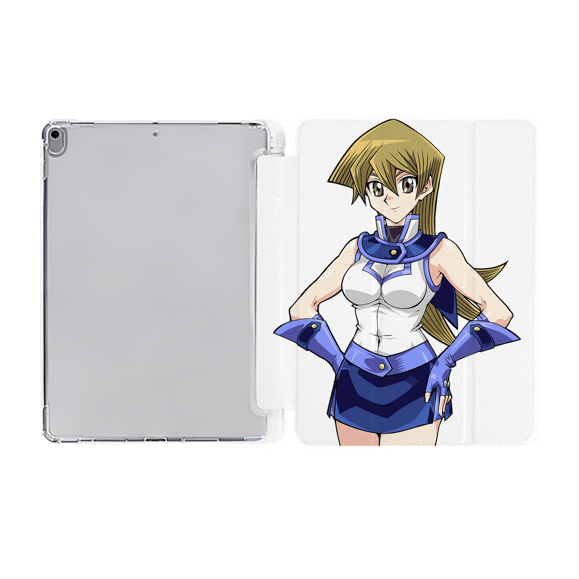 （画像用） 遊☆戯☆王 Yu-Gi-Oh! IPad ケース ペン収納付き 三つ折りスタンド PUレザー×シリコン 対応機種9.5/10.5/10.9インチ